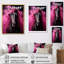 «Black Pink Horse Vibrant Equine III», reproduction d'art sur toile-134026274-134026264