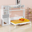 Lit escamotable avec canapé intégré et tablettes-186061359