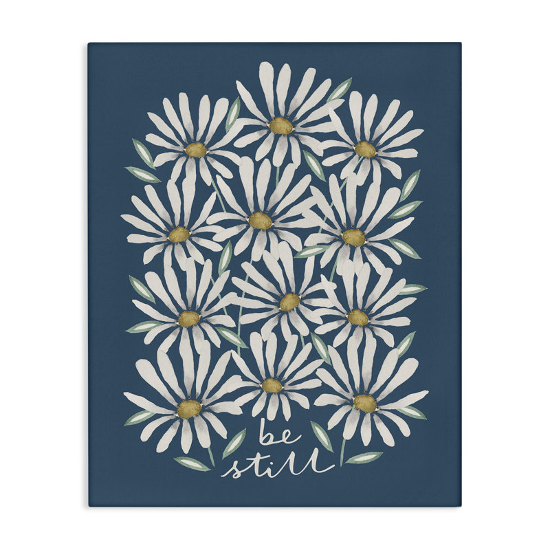 «Be Still Daisy», art mural sur toile par Blue Chair Blessing, H 48 po x l 36 po