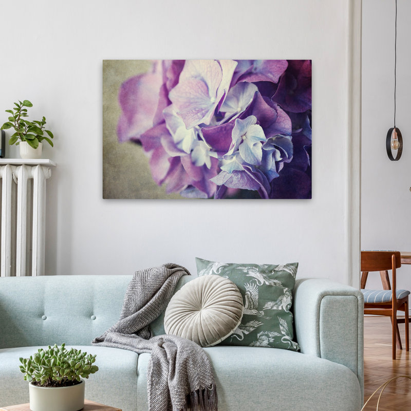 Plantes, fleurs, hortensia, art mural, H 24 po x l 36 po