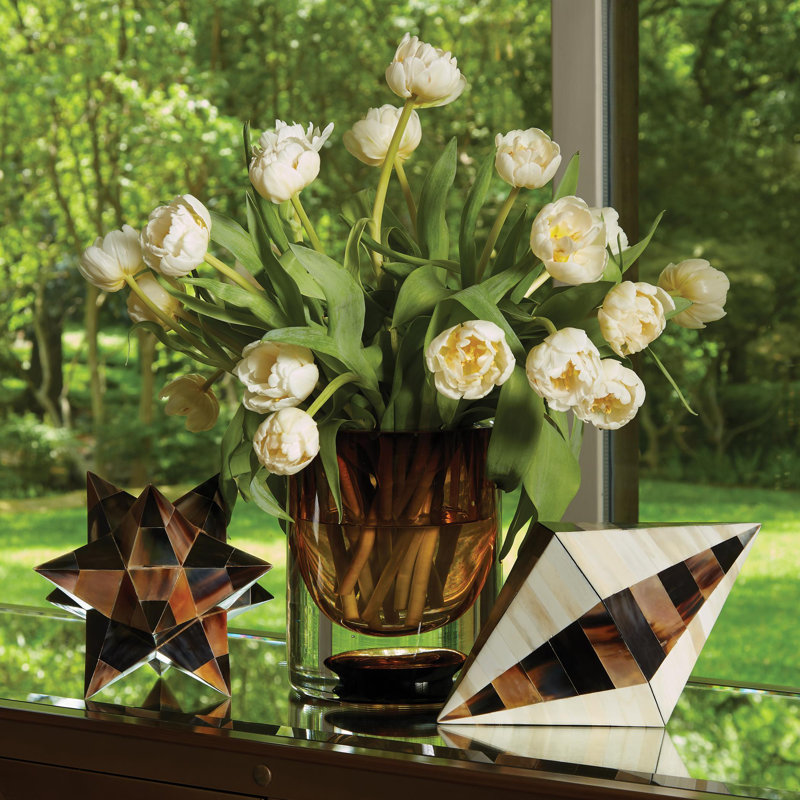 Stellated Dodecahedron-White Bone, Brown