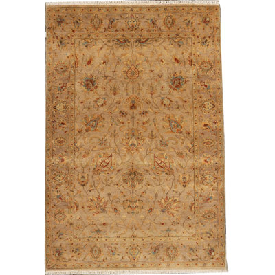 Hand-Knotted High-Quality Brown and Brown Area Rug