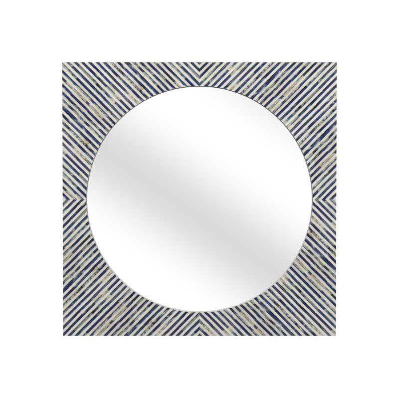 Alberton Bone Flat Wall Mirror