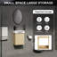 Ensemble de meuble-lavabo de salle de bain 16 po pour petit espace, armoire de rangement flottante moderne avec lavabo en céramique intégré, noir-1930766247