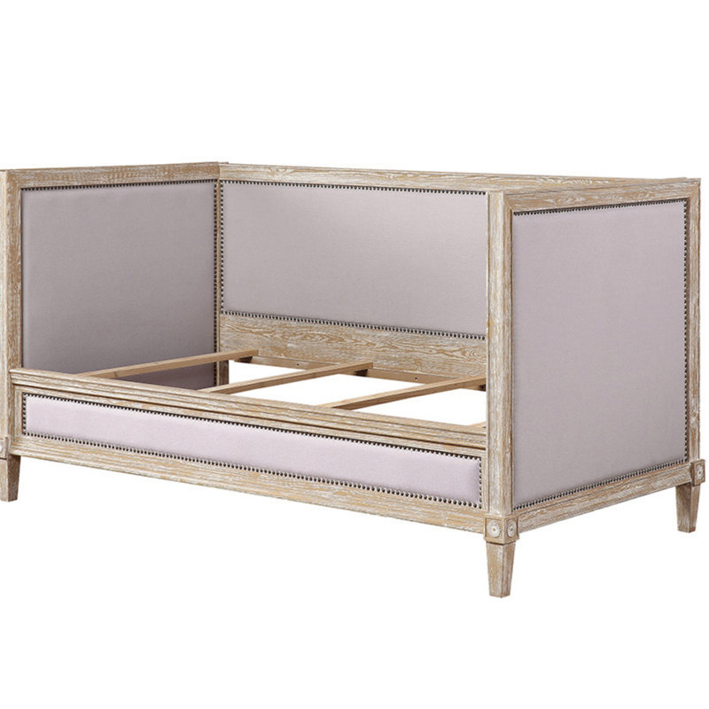Charlton Beige Linen & Weathered Oak Finish Daybed (Daybed)