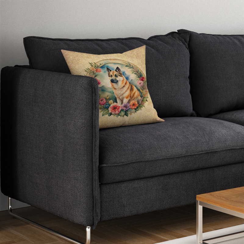  Coussin décoratif intérieur / extérieur en polyester, H 14 po x l 14 po x P 3 po