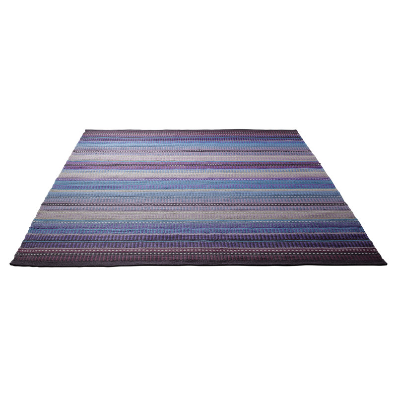 Nomad Striped Wool Hand Woven Area Rug, 60 x 110cm