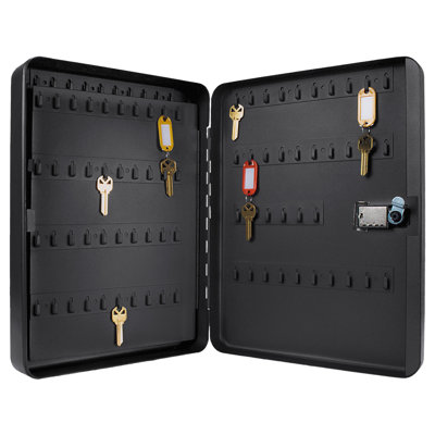 156 KEYS LOCK BOX WITH COMBINATION LOCK, BLACK