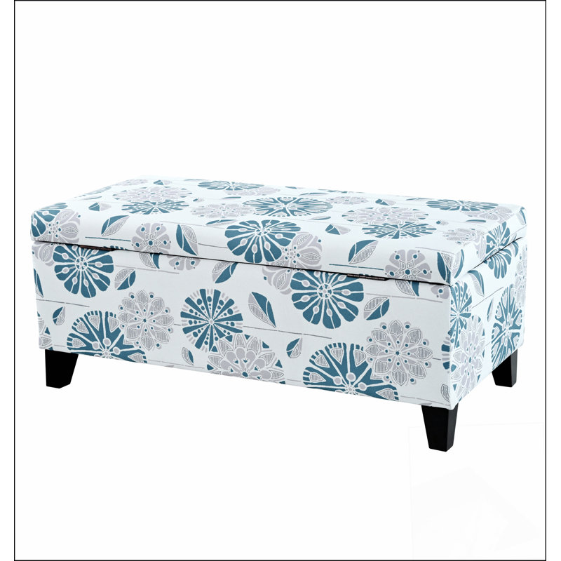 Repose-pieds de luxe avec choix de confort, fonctions multiples, design classique et coins confortables avec tissu à motif floral, charnières à fermeture en douceur, repose-pieds et siège multifonctionnels pour le salon, compartiment caché pour la ch