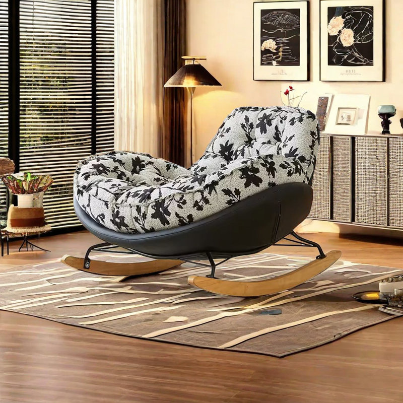 Chaise berçante Vintage, Café crème
