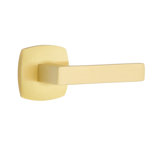 Dumont Flat Privacy (Bed & Bath) Door Lever with Rectangle Rosette