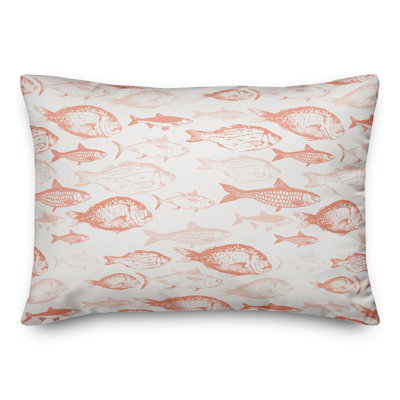 Shades Of Fish Teal Throw Pillow