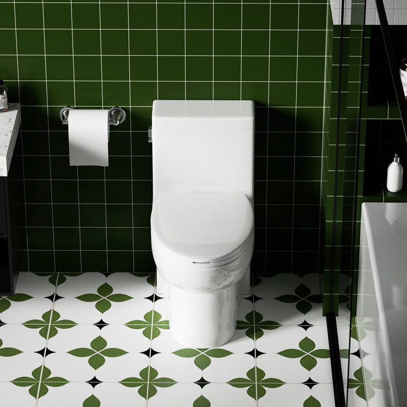 1.28 Side- Toilet, Elongated Comfortable Height, Seat, 1000 Gram Flushing Score, Glossy White 003S, Bathroom Floor Mount One Piece Water Saving Toilet , Model, Soft Closing Flushing, Gloss