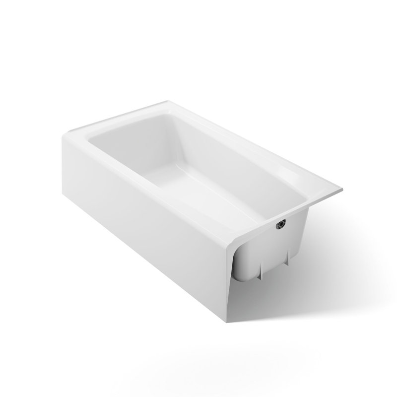Mendota® 60" x 32" Soaking Bathtub, White, Right