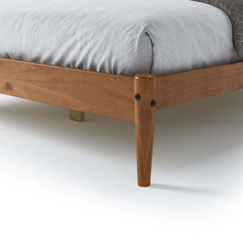 Lasher Twin Solid Wood Bed, Castanho, Full