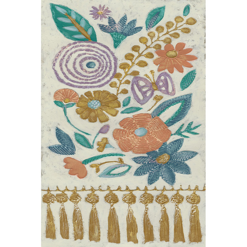 Tassel Tapestry I by Chariklia Zarris - Wrapped Canvas Painting, Wrapped Canvas, 30cm H x 20cm W