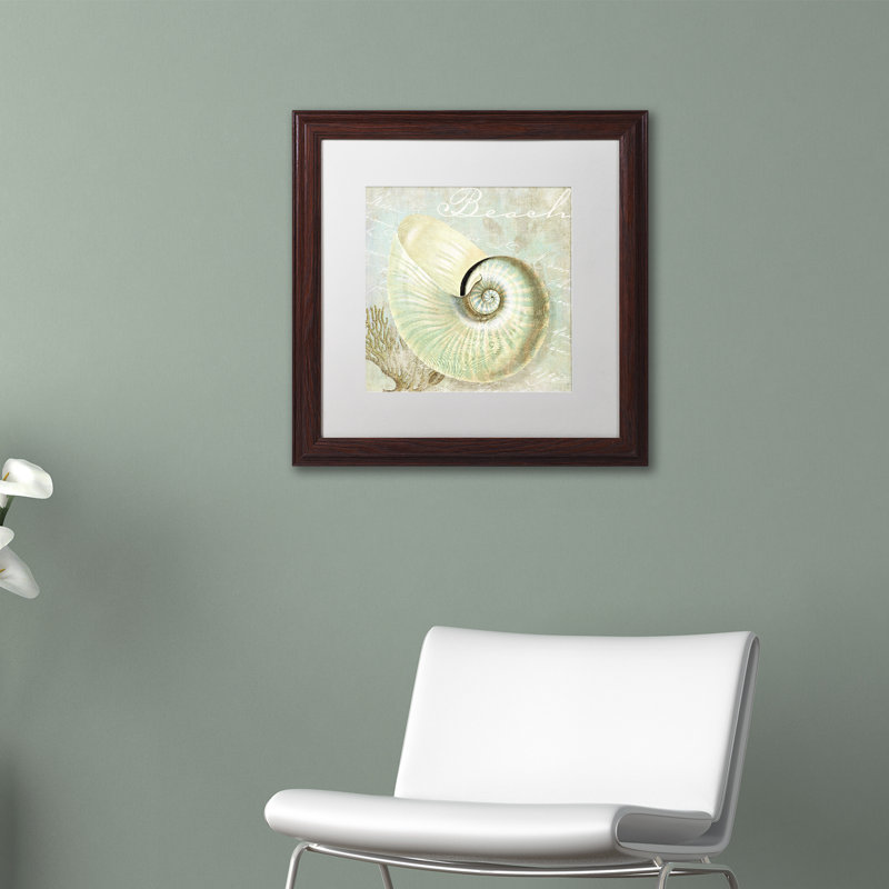 Jadaya «Turquoise Beach IV», impression encadrée, Blanc, H 11 po x l 14 po x P 0,5 po, Cadre noir