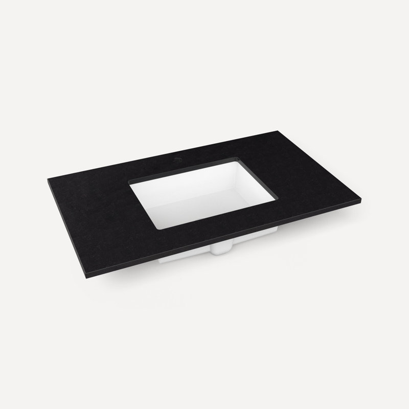Plateau de meuble-lavabo en pierre de quartz Craft Series