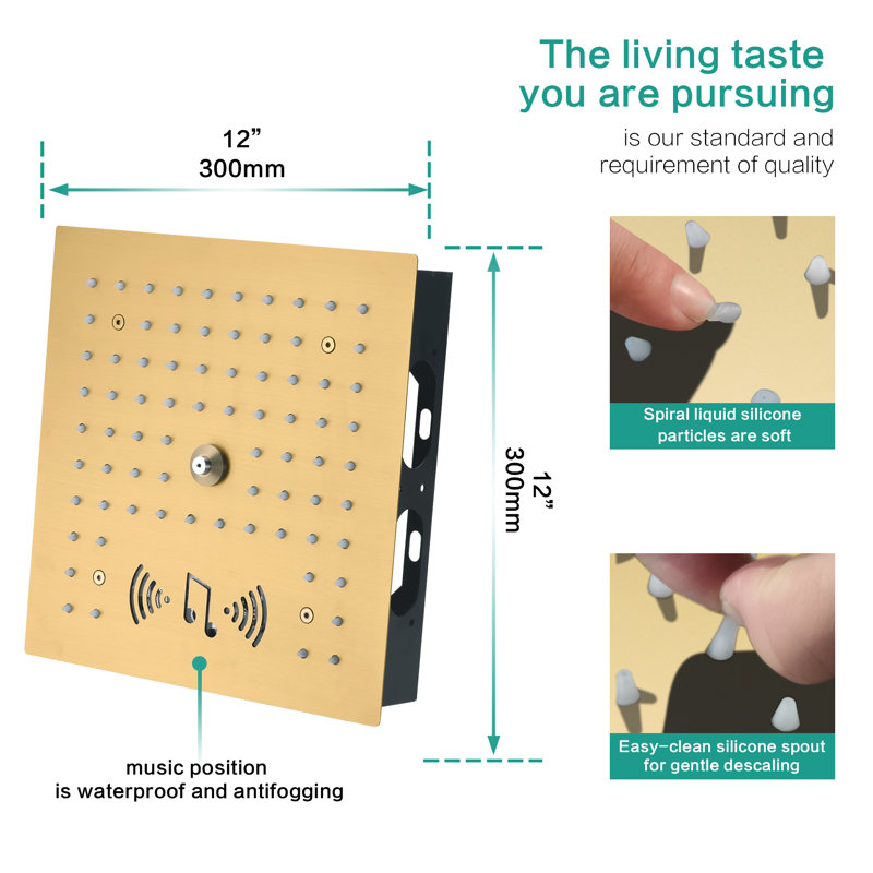 All-In-One Kit with Rough in-Valve, Brushed Gold