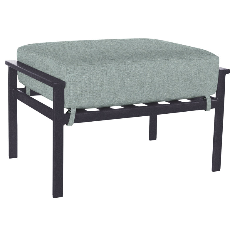 Marin Outdoor Ottoman, Alcazar Redwood, Graphite