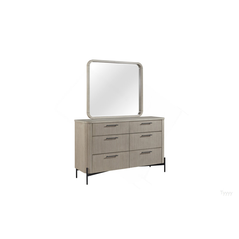 Commode 6 tiroirs - Taupe, Taupe