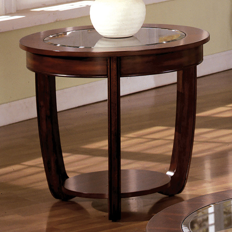 Table de bout cerisier foncé 1 pièce
