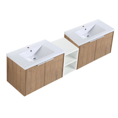 Meuble-lavabo 72 po à fermeture en douceur avec lavabo