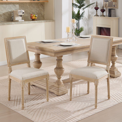 Ensemble de 2 chaises de salle à manger rembourrées French Country pour la cuisine, le salon et le restaurant