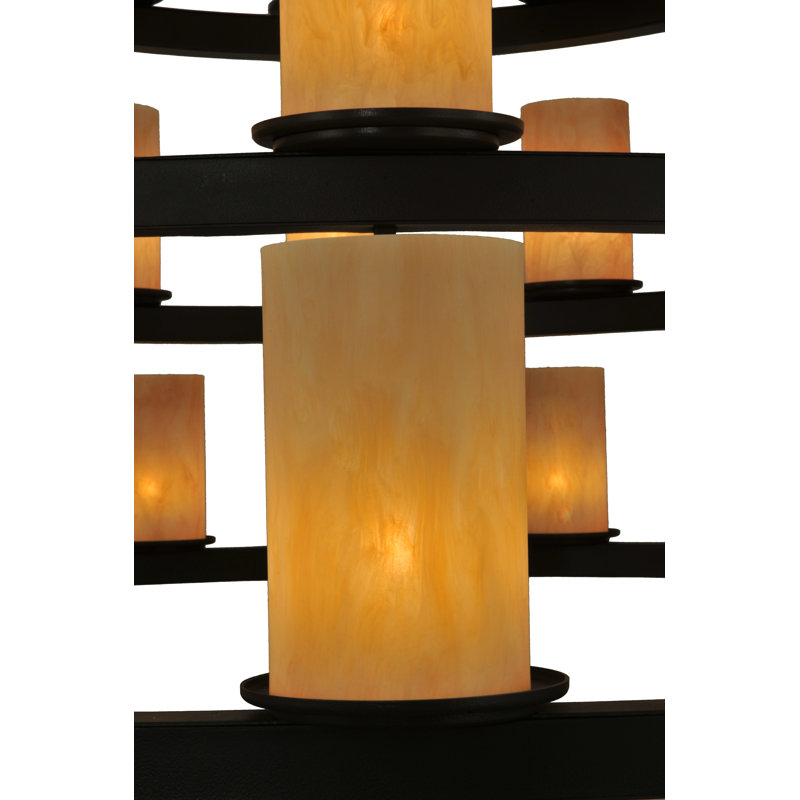 52 - Light Wagon Wheel Chandelier