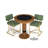 Prohibition Series 30" Pub Table - With Two Vintage - Armed Barstools By RAM Game Room-105299816