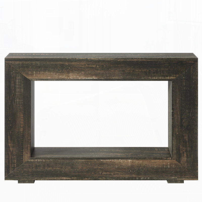 Farmhouse Console Table with Storage,Open Shelf, Black