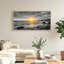 Tableau encadré sur toile « Côte au coucher du soleil », 122 x 61 cm (48 x 24 pouces), lot de 1-1221317087