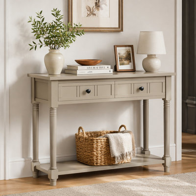 Console Daisy Series avec deux tiroirs et tablette inférieure