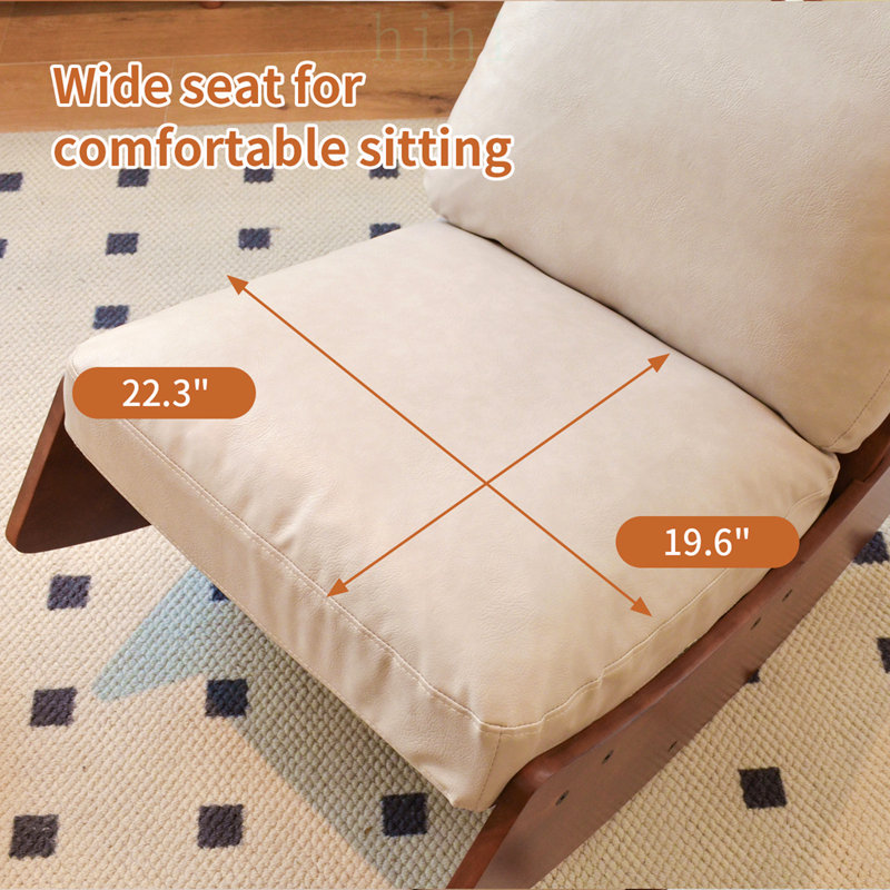Chaise berçante confortable avec revêtement de haute qualité, structure en bois massif, parfaite pour les décors multiples et la détente