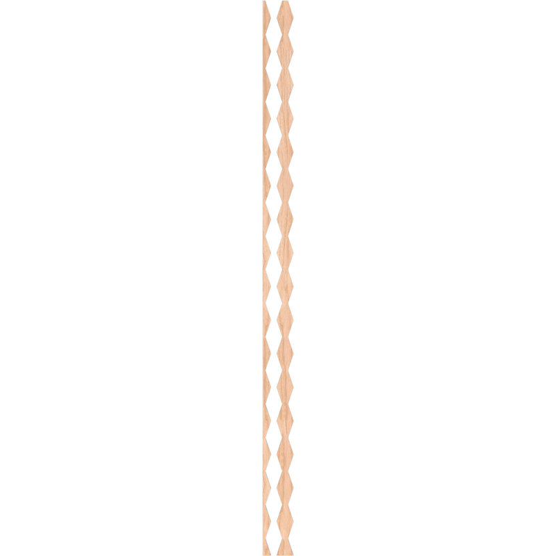 Ensemble de panneau mural décoratif à lattes réglables en bois Cimarron, H 94 po x l 2,75 po x P 0,25 po, Noyer blanc