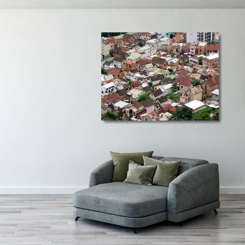 Madagascar Rooftops, 28" H x 37" W