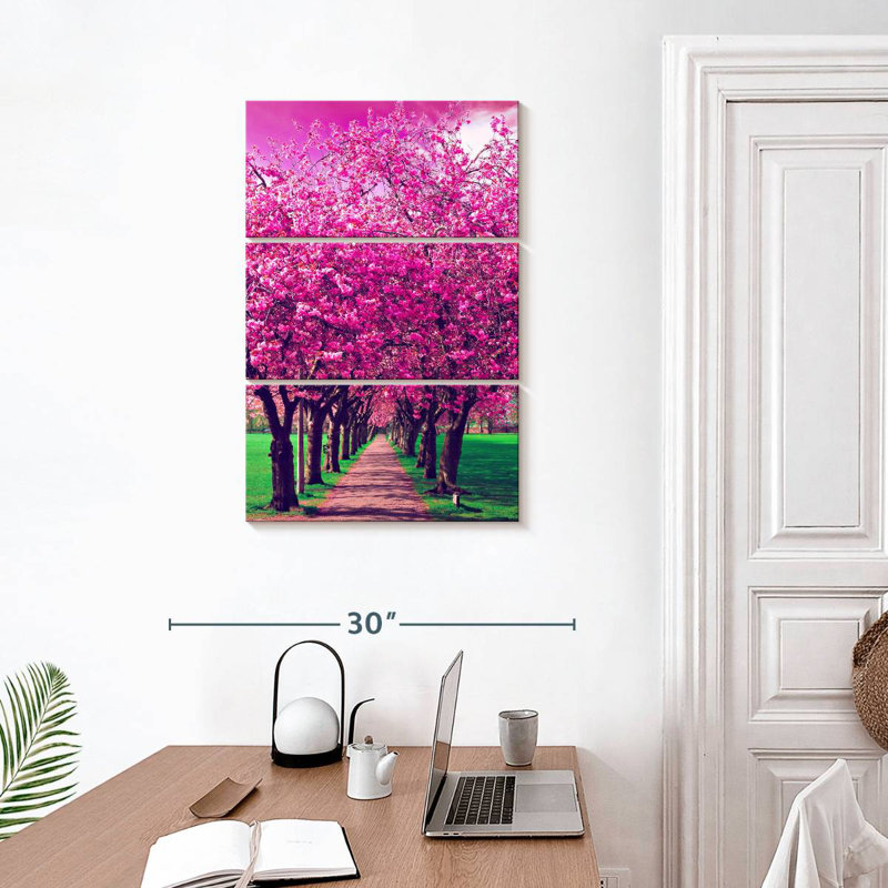 Harnek Pink Plum Trees, 32" H x 20" W