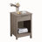 Grey Nightstand, Multipurpose Side End Table with Drawer and Open Storage Shelf, Sturdy Metal Handle & Solid Side Frame, Easy Assembly-334426757