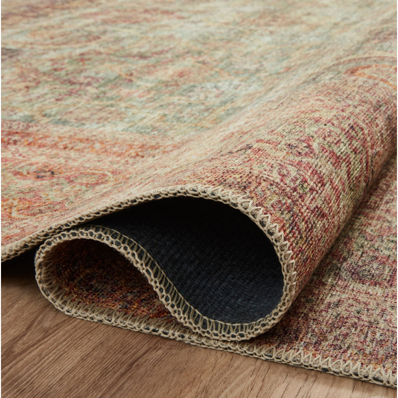 Amber Lewis x Loloi Georgie Jade / Sunset Area Rug, Rectangle 7'6" x 9'6"