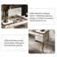 Meuble-lavabo en bois massif à miroir 55,25 po