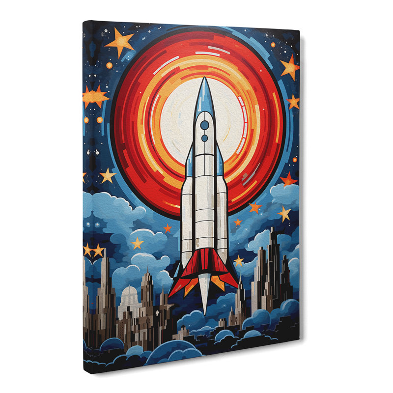 Rocket Expressionism - Wrapped Canvas, 50cm H x 35cm W x 3cm D