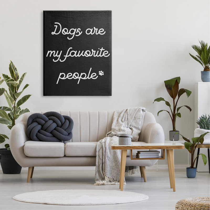 «Dogs My Favorite People» par Daphne Polselli, H 36 po x l 48 po, Plaque murale