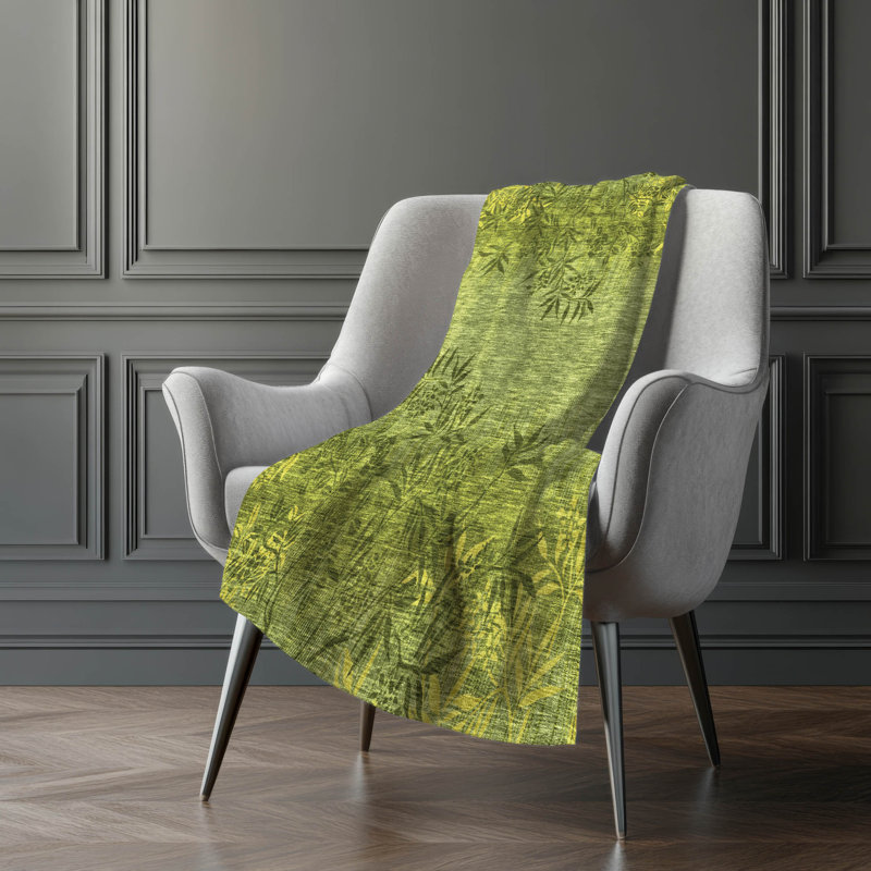 Jeté floral Sherpa ASB673 Addison, Olive