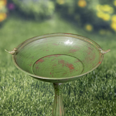 Mattison Metal Pedestal Birdbath