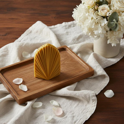 Bougie en forme de feuille de palmier 6 po