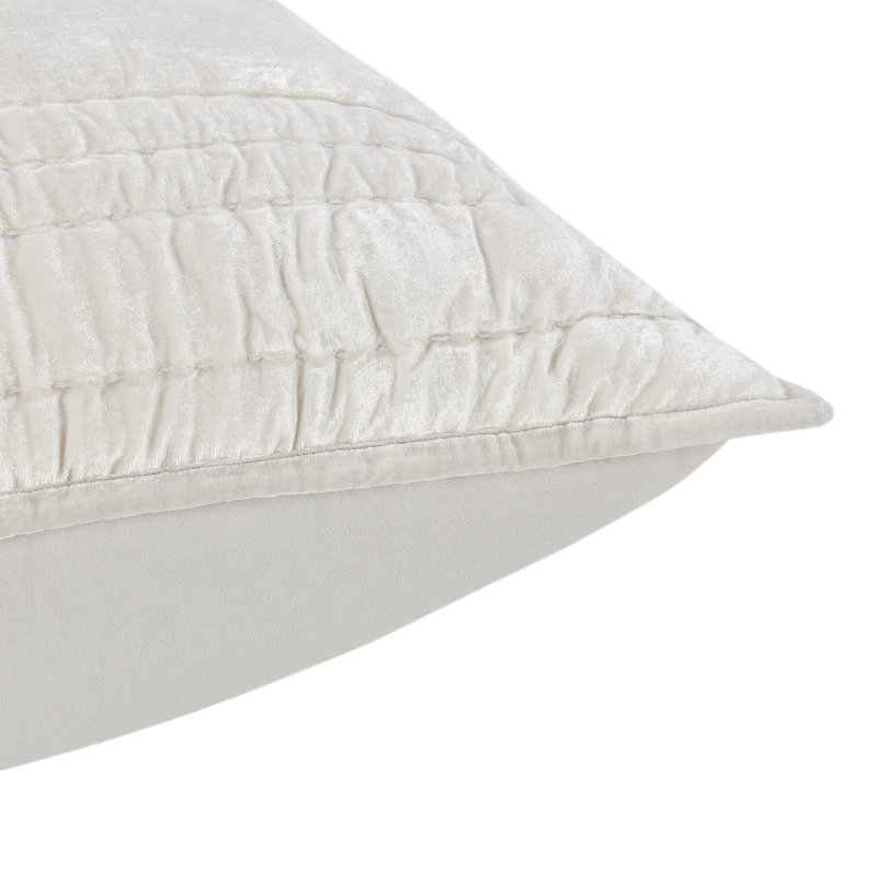 Seville 4-Piece Velvet Fabric Quilt Set, Oyster Gray