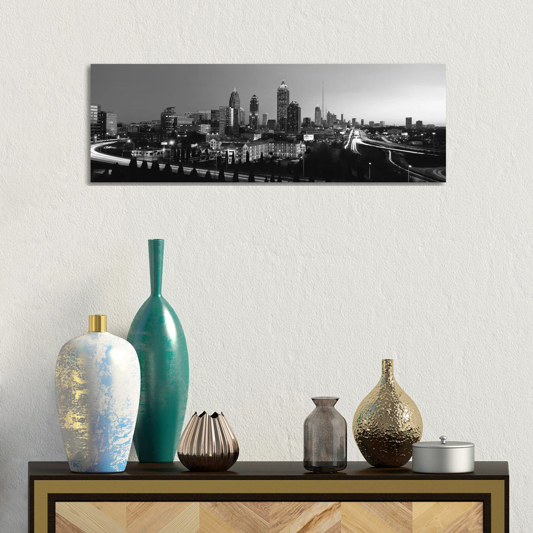 Atlanta Skyline Cityscape - Wrapped Canvas Panoramic Print