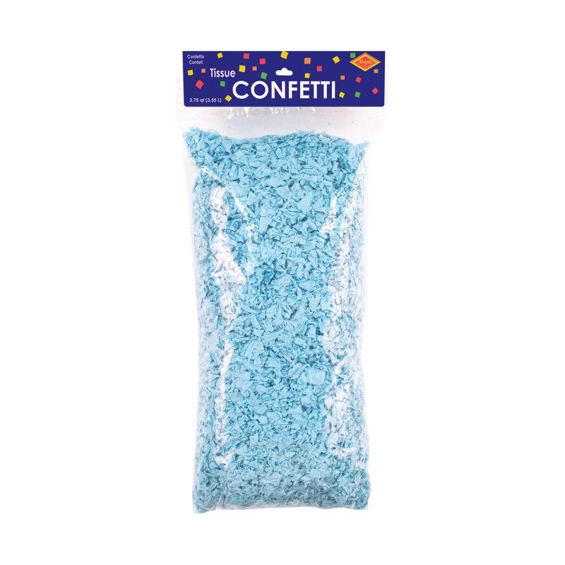 Tissus confettis - paquet de 6, Bleu