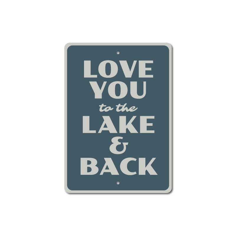 Plaque en aluminium «Lake Love», H 14 po x l 10 po x P 0,04 po