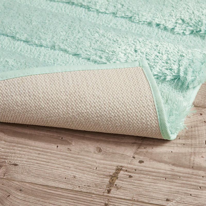Modern Bathroom Rug Absorbent & Non-Slip, Rectangle 1'5" x 2'